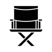 Director Chair Glyph Icon vector