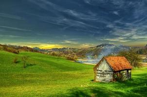 Wooden Hut On the Hills