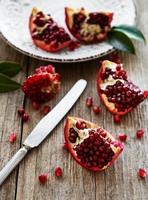 Ripe pomegranate fruits photo