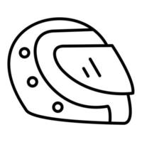 Helmet Line Icon vector