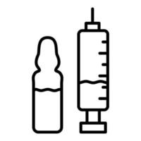 Ampoule Line Icon vector