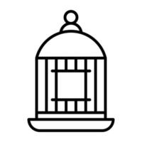 Birdcage Line Icon vector