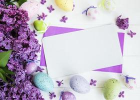 tarjeta de felicitación de pascua foto