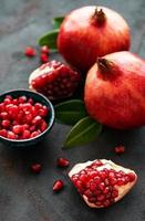 Ripe pomegranate fruits photo