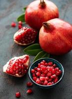 Ripe pomegranate fruits photo