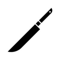 icono de glifo de cuchillo vector