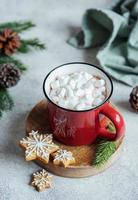 Christmas hot cocoa  in the red cup