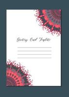 Mandala oriental template card vector