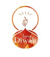 banner de celebración de feliz diwali vector