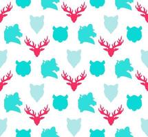 Wildlife seamless pattern vector