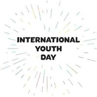 banner del día internacional de la juventud vector