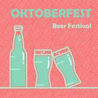 banner de cerveza oktoberfest vector