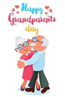 feliz dia de los abuelos vector