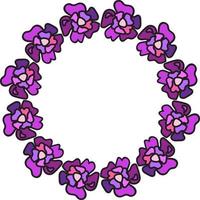 flor aromática de clavel forrada en vector redondo