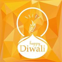 banner de celebración de feliz diwali vector