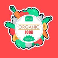 Fresh Vegetable Badge vector