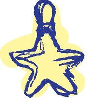 Toy in star shape for decorate fir-tree vector