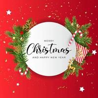 Christmas Holiday Party Background. Happy New Year and Merry Christmas Poster Template. Vector Illustration