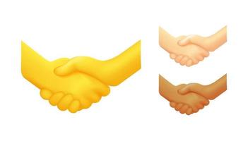 Shaking hands. Chinese, european and african men races vector