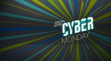 The Cyber monday vector concept. Vector banner with copy space