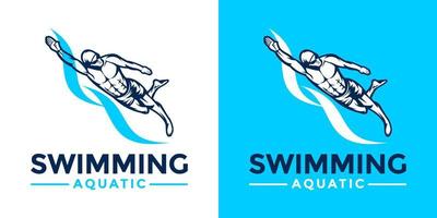 vector logo de natación