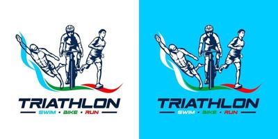 triathlon logo vector
