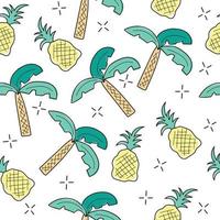 Creative art seamless endless repeating pattern texture with tropical elements vector