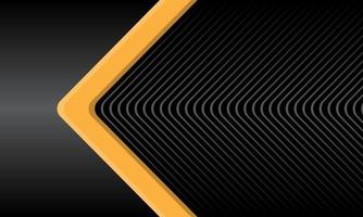 Abstract yellow grey black metallic line pattern arrow direction design modern futuristic background vector