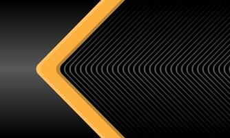 Abstract yellow grey black metallic line pattern arrow direction design modern futuristic background vector