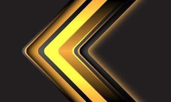 Abstract yellow grey metallic shadow arrow direction design modern technology futuristic background vector