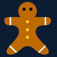 Diseño de icono de celebración del día de Navidad. diseño de icono de pan de jengibre para navidad
