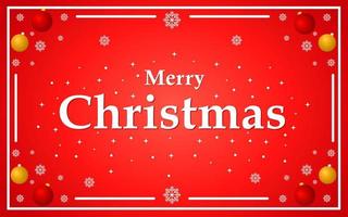 red color merry christmas background design. design for horizontal banner template. vector