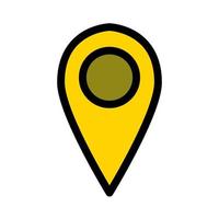 icon design for yellow website templates. gps icon design. vector