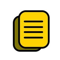 icon design for yellow website templates. paper icon design vector