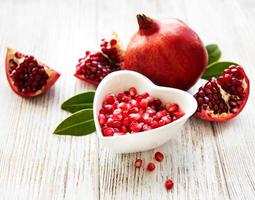 Ripe pomegranate fruits photo