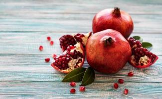 Ripe pomegranate fruits