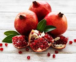 Ripe pomegranate fruits photo