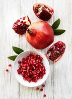 Ripe pomegranate fruits photo