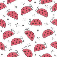 ladybug seamless pattern, abstract texture. vector art illustration