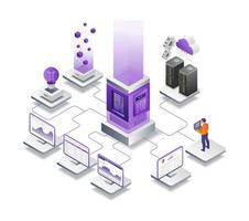 analista de datos de servidores y hosting vector