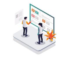 Make a plan on the scrum board in isometric design