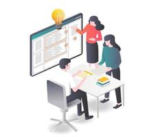 proved project business in isometric illustration vector