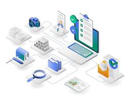 Checklist data reports for developing companies vector