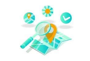 Searching in gps map vector