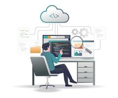 Store a lot of programming data on cloud server vector