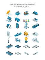 A set of icons about solar panels and electric power vector