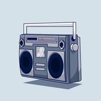 Limpiar radio retro, música, cinta o vector de reproductor de radiodifusión.