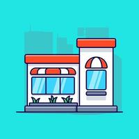 Mini Store in the city vector