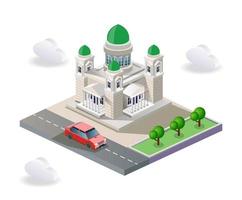 View of the shape of the mosque vector