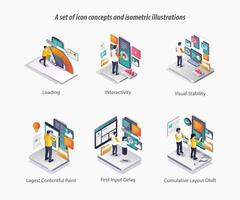 A set of icons for smartphone web applications vector